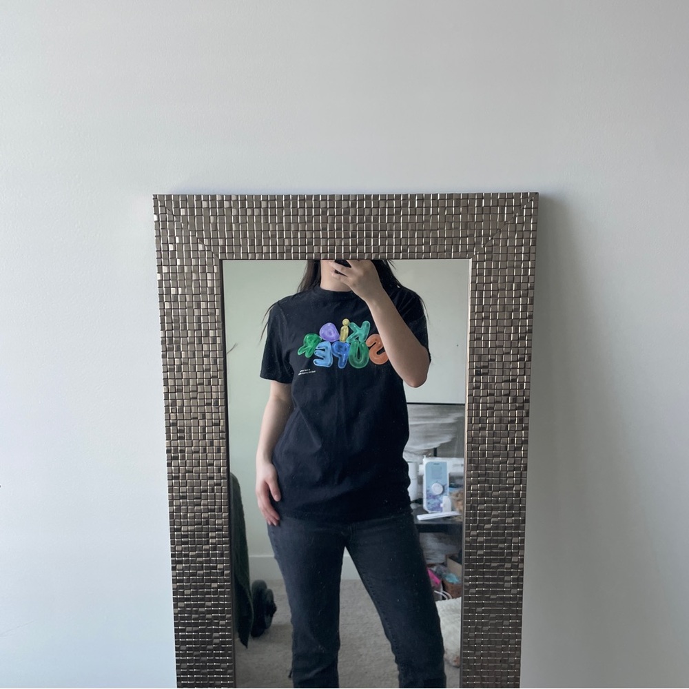 Kidsuper Studios Black T-Shirt with Colorful Design